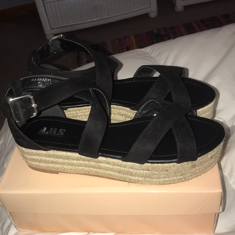Black espadrilles sandals
